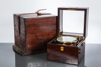 Lot 534 - EARLY 20TH CENTURY BRASS CASED TWO DAY...