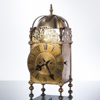 Lot 541 - VICTORIAN BRASS LANTERN CLOCK marked Edwards &...
