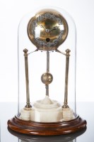 Lot 559 - LATE VICTORIAN JUNGHANS 8 DAY BRASS DOMED BALL...