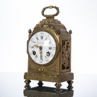 Lot 568 - LATE 19TH CENTURY FRENCH GILT MANTEL CLOCK...