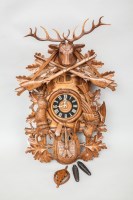 Lot 580 - LARGE IMPRESSIVE CARVED WOOD STAG'S HEAD BLACK...