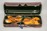Lot 594 - EARLY 20TH CENTURY VIOLIN with two-piece 14''...