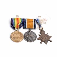 Lot 973 - WWI MEDAL TRIO including 1914-15 star, awarded...