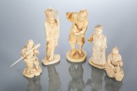 Lot 357 - GROUP OF FOUR JAPANESE IVORY CARVINGS each...