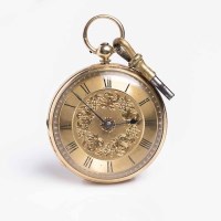 Lot 718 - VICTORIAN EIGHTEEN CARAT GOLD OPEN FACED...