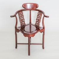 Lot 431 - 20TH CENTURY CHINESE CARVED CORNER CHAIR...