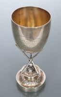 Lot 473 - CINESE SILVER BILLIARD TROPHY for Hankow Golf...