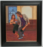 Lot 1966 - * ANDREW FITZPATRICK, APOLLO AND DAPHNE oil on...