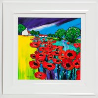 Lot 1975 - * BERNIE WISNIEWSKI, SUMMER POPPIES acrylic on...