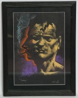 Lot 1984 - * FRANK MCFADDEN, SMOKEY pastel on paper,...