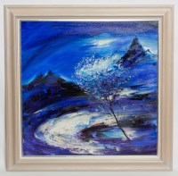Lot 2046 - BILL BLACKWOOD, BLUE MOON AT BEN VENUE oil and...