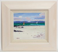 Lot 2058 - ALISTAIR BENNIE, GREEN SEA acrylic on board,...