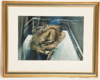 Lot 2065 - * TOM MACDONALD, WRESTLING MATCH mixed media...