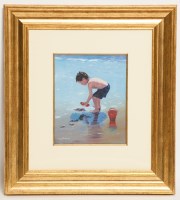 Lot 2072 - * MARJORIE WILSON, BEACH FUN oil on panel,...