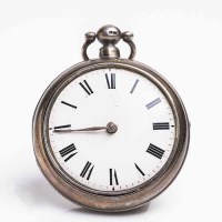 Lot 753 - GENTLEMAN'S STERLING SILVER PAIR CASED FUSEE...