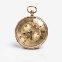 Lot 754 - VICTORIAN EIGHTEEN CARAT GOLD FOB WATCH...