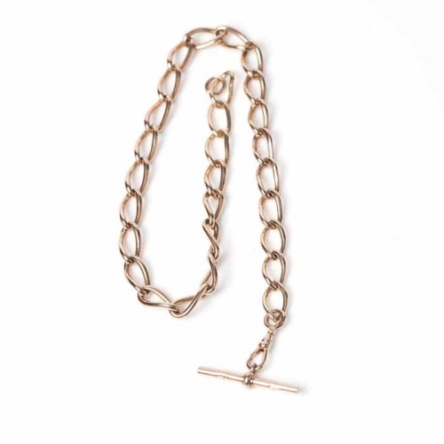 Lot 777 - NINE CARAT GOLD ALBERT CHAIN each link marked...