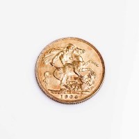 Lot 1506 - GOLD EDWARD VII FULL SOVEREIGN DATED 1904