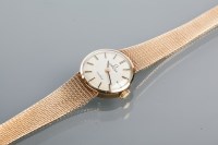 Lot 1581 - LADY'S NINE CARAT GOLD OMEGA WRISTWATCH WITH...