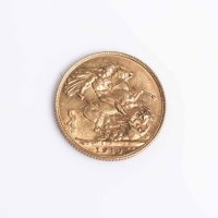 Lot 1510 - GOLD EDWARD VII FULL SOVEREIGN DATED 1910