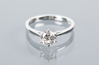 Lot 1628A - DIAMOND SOLITAIRE RING the brilliant cut...
