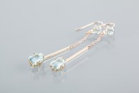 Lot 1631 - PAIR OF EARLY TWENTIETH CENTURY AQUAMARINE...