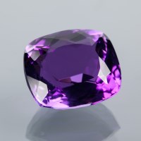 Lot 1644A - LARGE UNMOUNTED AMETHYST the cushion shaped...