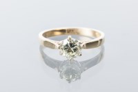 Lot 1647 - DIAMOND SOLITAIRE RING the brilliant cut...