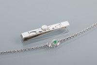 Lot 1655 - GEORG JENSEN SILVER TIE CLIP with a dolphin...