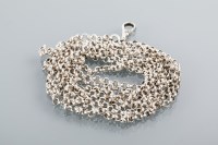 Lot 1662A - LONG STERLING SILVER BELCHER LINK GUARD CHAIN...