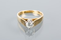 Lot 1667 - DIAMOND SOLITAIRE RING the brilliant cut...