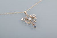 Lot 1685A - EDWARDIAN DIAMOND AND SEED PEARL HOLBEIN of...