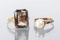 Lot 1693 - TWO LATE TWENTIETH CENTURY DRESS RINGS one set...