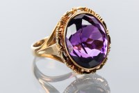 Lot 1694 - LATE TWENTIETH CENTURY AMETHYST DRESS RING set...