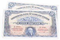 Lot 1527 - TWO COMMERCIAL BANK OF SCOTLAND LIMITED £5...