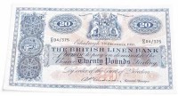 Lot 1541 - THE BRITISH LINEN BANK £20 BANKNOTE Edinburgh...