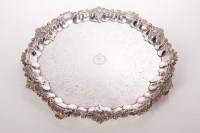 Lot 261 - VICTORIAN SILVER TRAY maker Robinson Edkins &...