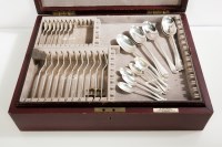 Lot 282 - PART CANTEEN OF SILVER RAT TAIL PATTERN...