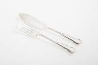 Lot 285 - SET OF TWELVE SILVER FISH KNIVES AND FORKS...