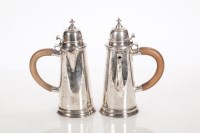 Lot 288 - SILVER CHOCOLATE POT AND HOT MILK POT maker...