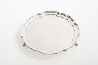 Lot 293 - SILVER CARD TRAY maker Charles S Green & Co....