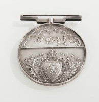 Lot 298 - 19TH CENTURY CURLING MEDAL without hallmarks,...