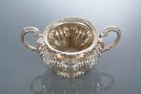 Lot 299 - GEORGE IV SILVER TWIN-HANDLED BOWL maker...