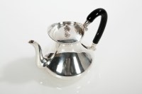Lot 305 - IMPORT SILVER TEAPOT stamped 'Silver Ptd By...