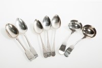 Lot 313 - THREE SCOTTISH GEORGE III TABLE SPOONS all...