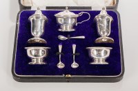 Lot 314 - GEORGE V SILVER CRUET SET maker Martin, Hall &...