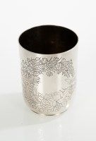 Lot 320 - LATE 19TH CENTURY RUSSIAN SILVER BEAKER maker...