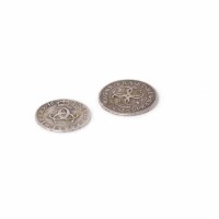 Lot 1557 - TWO CHARLES II SILVER COINS one dated 1678 the...