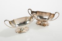 Lot 349 - PAIR OF GEORGE III SILVER SALT CELLARS maker...