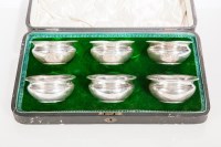 Lot 356 - SET OF SIX GEORGE V SILVER FINGER BOWLS maker...